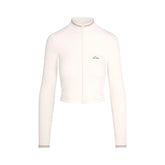 NikeSKIMS RIBBED SEAMLESS ZIP UP CROP JACKET | IVORY