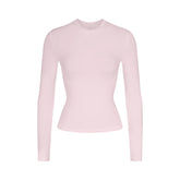 COTTON JERSEY LONG SLEEVE T-SHIRT | CHERRY BLOSSOM
