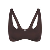 NikeSKIMS MATTE SHAPING SCOOP BRA | DARK SEPIA