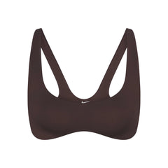 NikeSKIMS MATTE SHAPING SCOOP BRA | DARK SEPIA