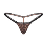 FITS EVERYBODY LACE MICRO THONG | UMBER LEOPARD PRINT