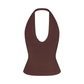 SMOOTH LAYERS HALTER TOP | COCOA