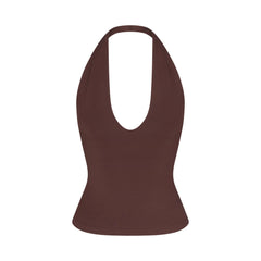 SMOOTH LAYERS HALTER TOP | COCOA