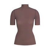 NikeSKIMS WEIGHTLESS LAYERS MOCK NECK SHORT SLEEVE T-SHIRT | RESIN