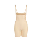 SKIMS BODY CORE SCULPT OPEN BUST MID THIGH BODYSUIT | SAND