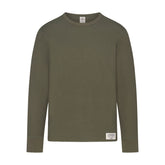 WAFFLE MENS LONG SLEEVE TOP | MILITARY GREEN