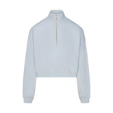 DRAPEY FRENCH TERRY HALF ZIP | POWDER BLUE