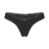 LIGHTWEIGHT COTTON LACE THONG | SOOT