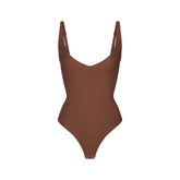 SKIMS BODY CORE SCULPT PLUNGE THONG BODYSUIT | JASPER