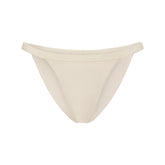 LIGHTWEIGHT COTTON LOGO PICOT STRING BIKINI | BUTTER TONAL