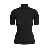NikeSKIMS WEIGHTLESS LAYERS MOCK NECK SHORT SLEEVE T-SHIRT | OBSIDIAN