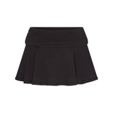 COTTON JERSEY FOLDOVER MINI SKORT | SOOT
