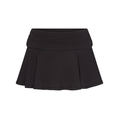 COTTON JERSEY FOLDOVER MINI SKORT | SOOT