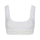 LIGHTWEIGHT COTTON LACE SCOOP BRALETTE | AIRSPACE LAGUNA STRIPE