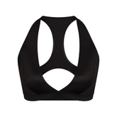 NikeSKIMS SATIN SHINE RACERBACK BRA | OBSIDIAN