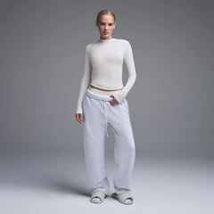 COTTON JERSEY LONG SLEEVE T-SHIRT | MARBLE