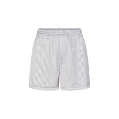 WOVEN SHINE LACE BOXER | SILVER TRIPLE PINSTRIPE