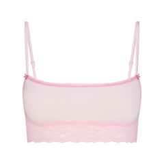 LIGHTWEIGHT COTTON STRAIGHT NECK BRALETTE | CHERRY BLOSSOM TONAL