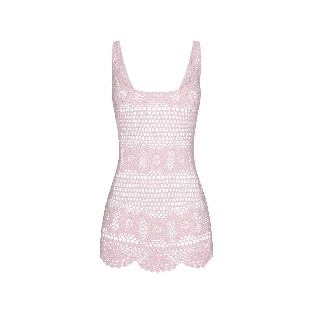 SWIM COVER-UPS CROCHET MINI TANK DRESS | CHERRY BLOSSOM