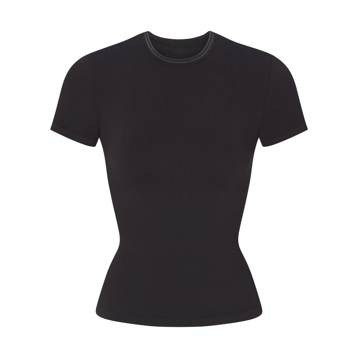 NikeSKIMS RIBBED SEAMLESS BABY T-SHIRT | OBSIDIAN