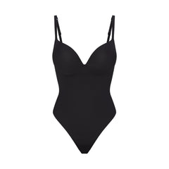 SKIMS ULTIMATE BODY PUSH-UP THONG BODYSUIT | ONYX