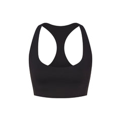 NikeSKIMS MATTE SHINE MIX RACERBACK BRA TOP | OBSIDIAN AND IGNEOUS