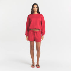 COTTON FLEECE CLASSIC CREWNECK | WASHED RED