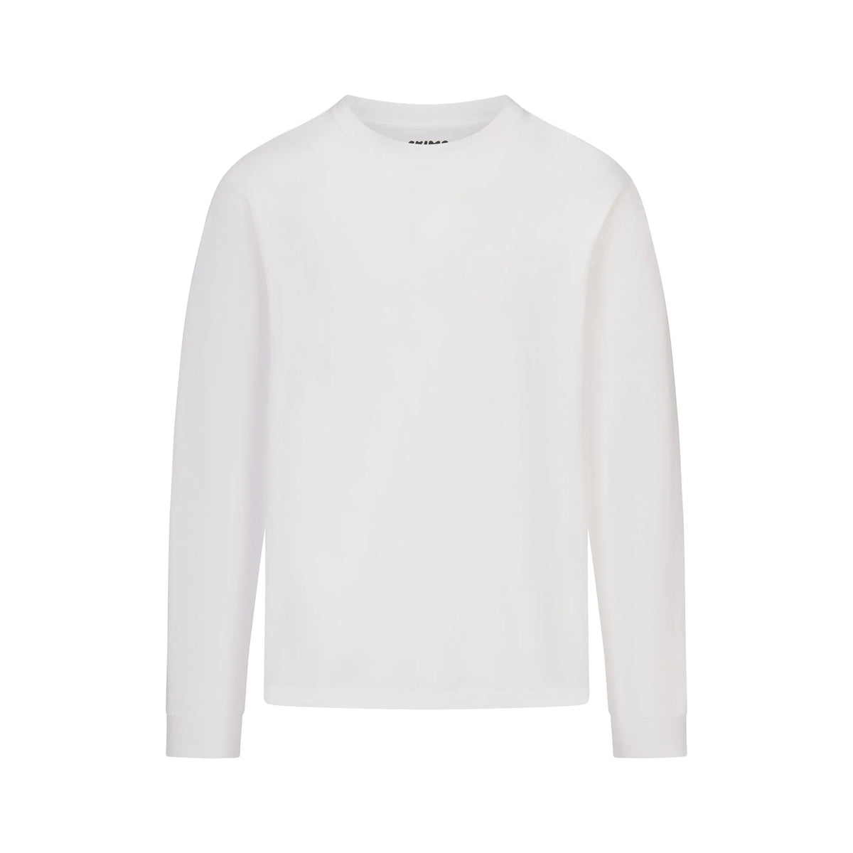 HEAVYWEIGHT COTTON MENS RELAXED LONG SLEEVE T-SHIRT | CHALK