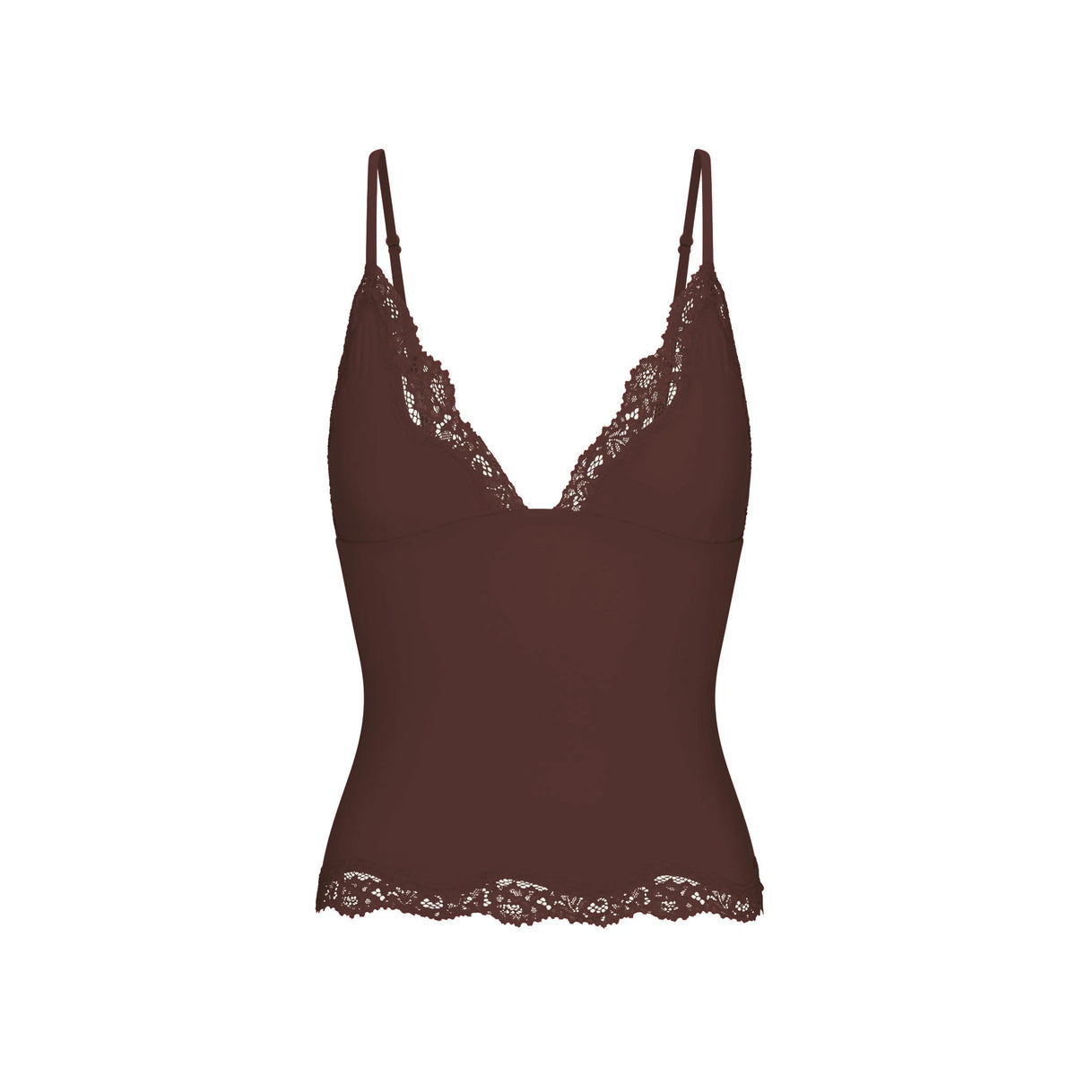 FITS EVERYBODY LACE TRIANGLE CAMI | ESPRESSO