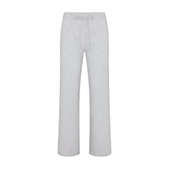 COTTON JERSEY STRAIGHT LEG PANT | LIGHT HEATHER GREY