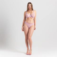 STRETCH LACE UNLINED DEMI BRA | BABY PINK