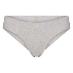 LIGHTWEIGHT COTTON LACE HIPSTER | LIGHT HEATHER GREY