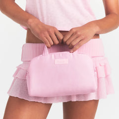 SKIMS ACCESSORIES SATIN MINI DUFFLE BAG | PEONY