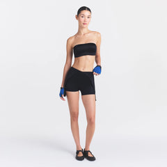 NikeSKIMS SATIN SHINE SUSPENDER 2.5" ONESIE | OBSIDIAN
