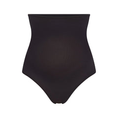 COTTON JERSEY MATERNITY HIGH-WAISTED THONG | SOOT