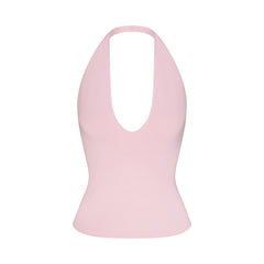 SMOOTH LAYERS HALTER TOP | PEONY
