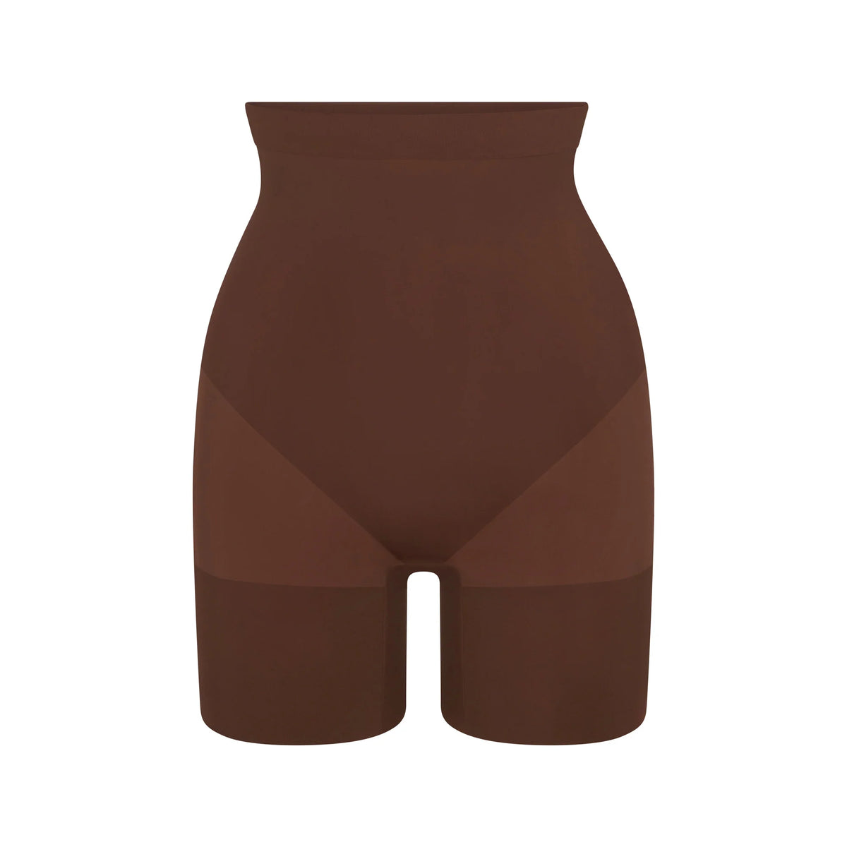 SHEER SEAMLESS HIGH-WAISTED MID THIGH SHORT | COCOA
