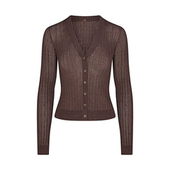 SHEER KNIT CARDIGAN | AMETHYST
