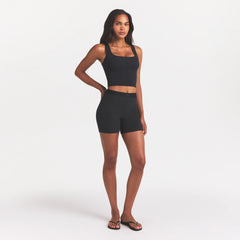 COTTON RIB BOXER | SOOT