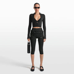 NikeSKIMS MATTE 17" V-LINE CAPRI LEGGING | OBSIDIAN