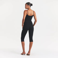 SMOOTH LAYERS CAPRI CATSUIT | OBSIDIAN