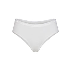 LIGHTWEIGHT COTTON LOGO PICOT HIPSTER | SNOW