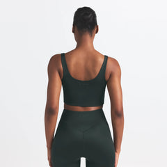 NikeSKIMS SHINE SCOOP NECK BRA TOP | DARK TEAL