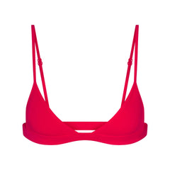 EVERYDAY COTTON TRIANGLE BRALETTE | CARMINE