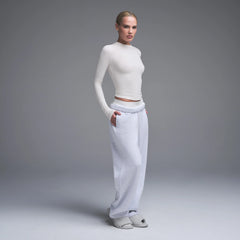 COTTON JERSEY LONG SLEEVE T-SHIRT | MARBLE