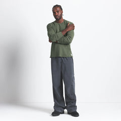 WAFFLE MENS LONG SLEEVE TOP | MILITARY GREEN