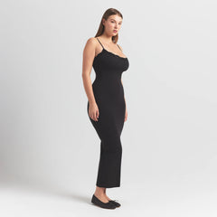 FITS EVERYBODY LACE LONG SLIP DRESS | ONYX