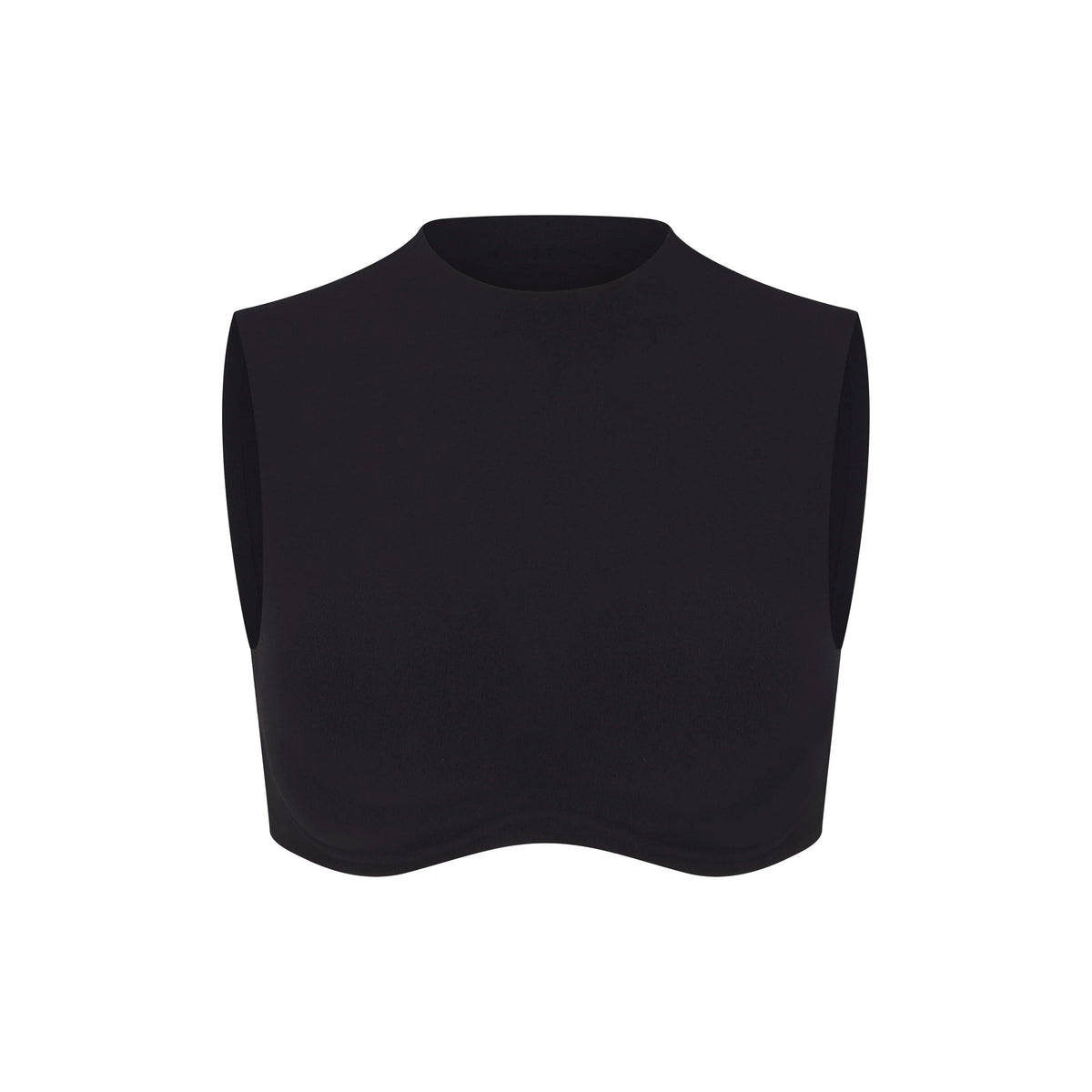 NikeSKIMS STUDIO STRETCH MOCK NECK BRA TOP | OBSIDIAN