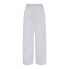 COTTON FLEECE OVERSIZED DOUBLE WAISTBAND PANT | LIGHT HEATHER GREY