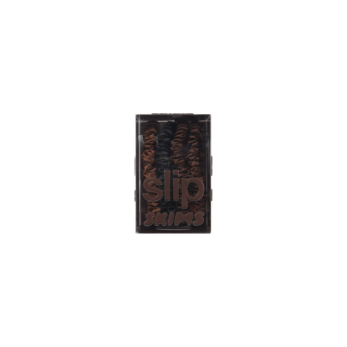 SLIP X SKIMS PURE SILK SKINNY SCRUNCHIES 4-PACK | DEEP